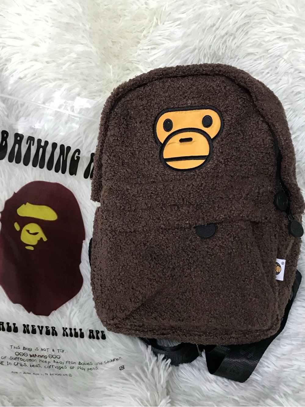 Bape BABY MILO MINI FUR BACKPACK